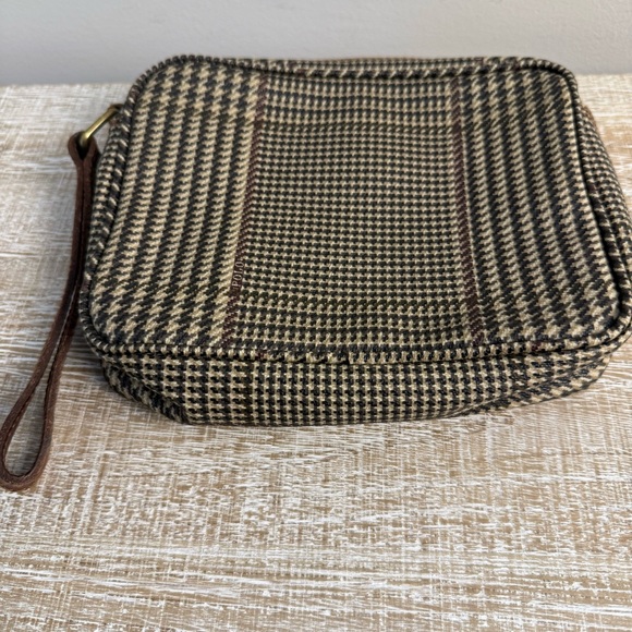 Rare Vintage Ralph Lauren Plaid Small Clutch in Brown and Black - Picture 4 of 13